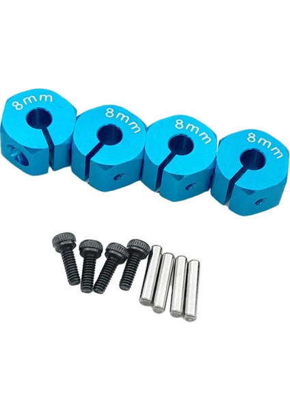 4pcs Rc Araba Altıgen Tekerleği Hubs SCX10 Için Yükseltme Parçaları CC01 Rc Araba Aksesuarları 8mm Mavi (Yurt Dışından) indirimleri