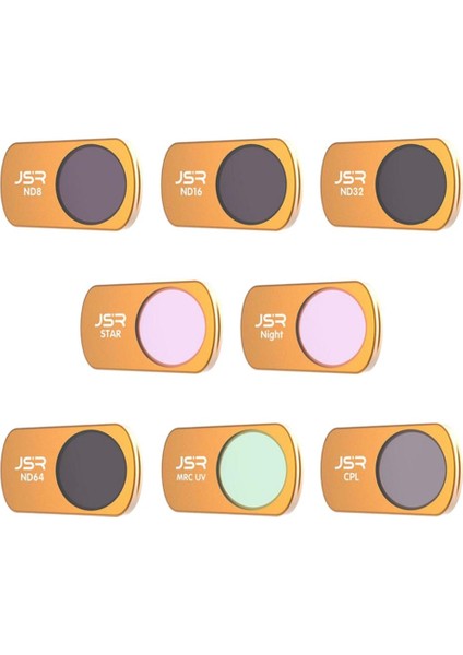 8 Lot Cpl Nd8 ND16 ND32 ND64 Lens Kiti Mini Için (Yurt Dışından)