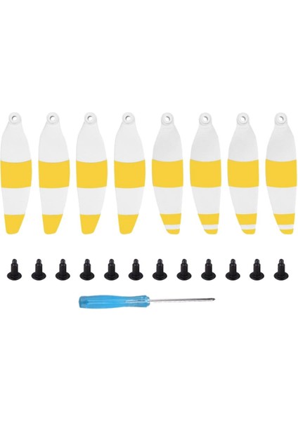 8 Paket 2 Çift Rc Karbon Kürek Yedek Yedek Aksesuarlar Beyaz Sarı (Yurt Dışından)