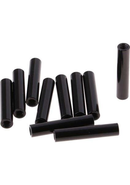 10PCS 5mm /12MM Siyah Kılıf Vidaları Dıy Mini Aksesuarlar Için Alüminyum Alaşım Tüp Ara Parçası - Siyah, 25MM (Yurt Dışından) modelleri