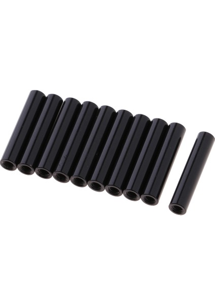 10PCS 5mm /12MM Siyah Kılıf Vidaları Dıy Mini Aksesuarlar Için Alüminyum Alaşım Tüp Ara Parçası - Siyah, 25MM (Yurt Dışından) indirimleri