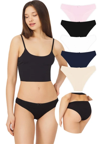 Basic Pamuklu Kadın Bikini Külot 5'li Paket