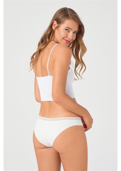 File Lastikli Lazer Kesim Bikini Külot 3'lü Paket - 2 indirimleri