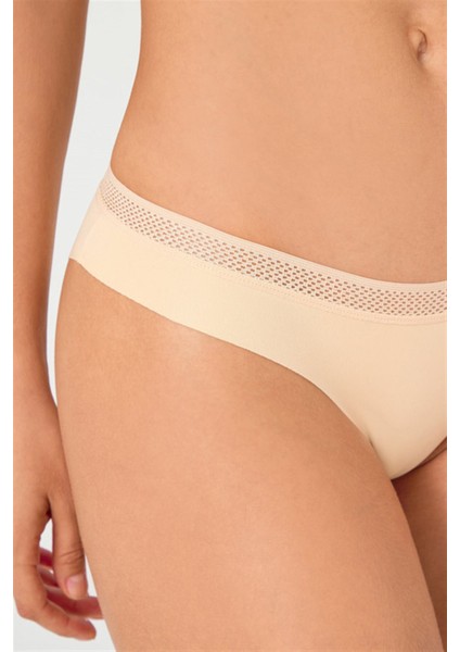 File Lastikli Lazer Kesim Bikini Külot 3'lü Paket - 2