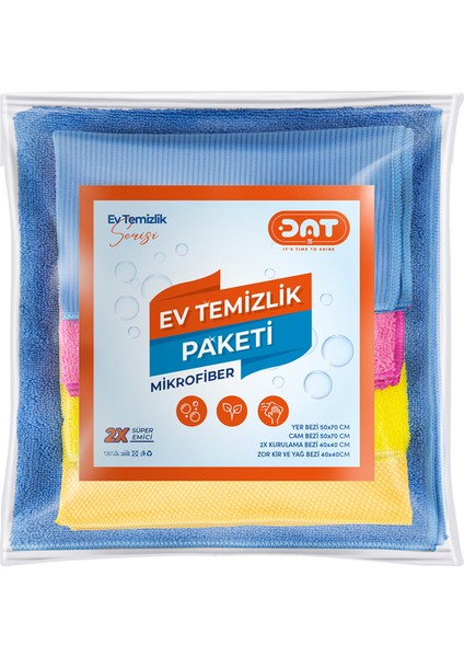 Mikrofiber Ev Temizlik Paketi Ev Taşınma Yer Bezi Cam Bezi Kurulama Bezi Zor Kir ve Yağ Bezi Seti