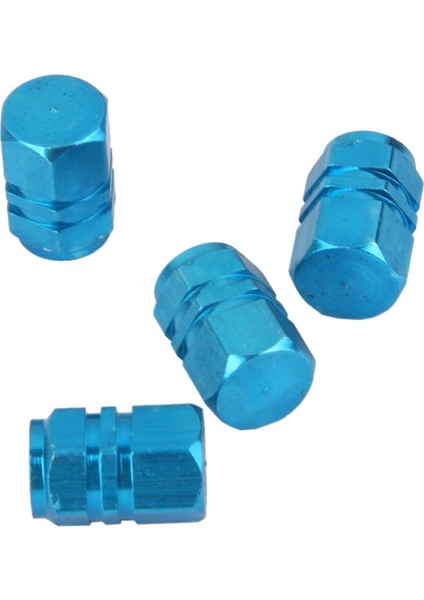 4x Alüminyum Lastik Tekerleği Jantlar Gövde Hava Valf Kapakları Lastik Kapak Mavi 9mm(Yurt Dışından)