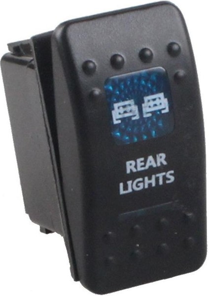 5pins Su Geçirmez 12V 24V LED Arka Işık Rocker Geçişinde Teknede