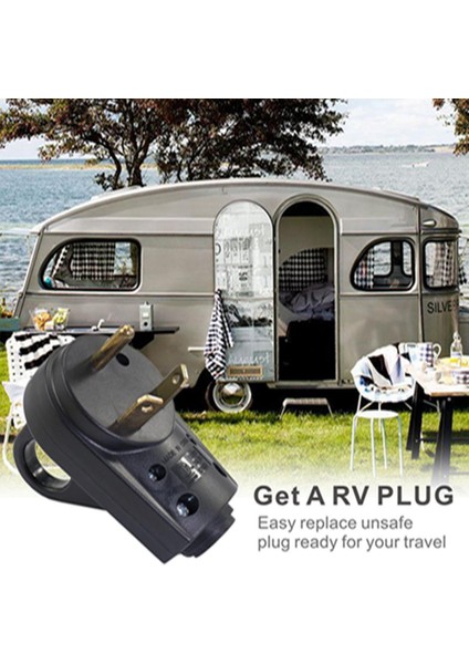 Ergonomik Kavrama Saplı 30AMP Ağır Hizmet Tipi Rv Yedek Fişi