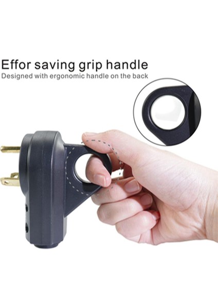 Ergonomik Kavrama Saplı 30AMP Ağır Hizmet Tipi Rv Yedek Fişi