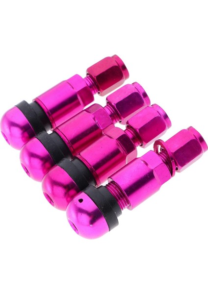 4pcs/set Alüminyum Tubeless Tekerlek Lastik Valfi, Cıvataya + Siyah