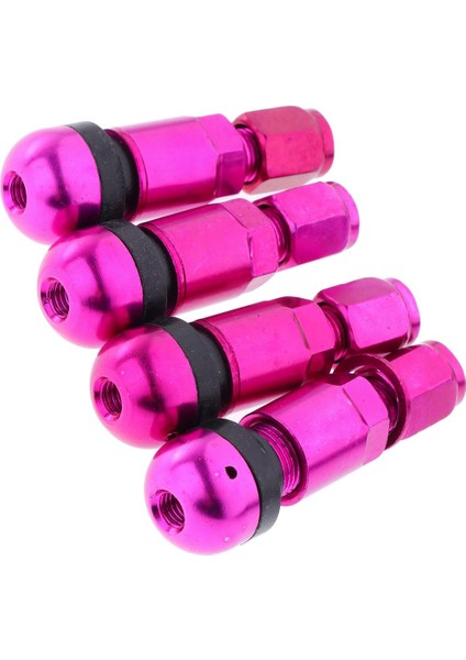 4pcs/set Alüminyum Tubeless Tekerlek Lastik Valfi, Cıvataya + Siyah
