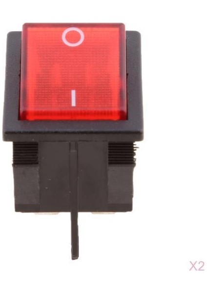 Kırmızı Gösterge Işığı ile Tip 4 Pin 2 Konum Açma/ Kapama Anahtarı