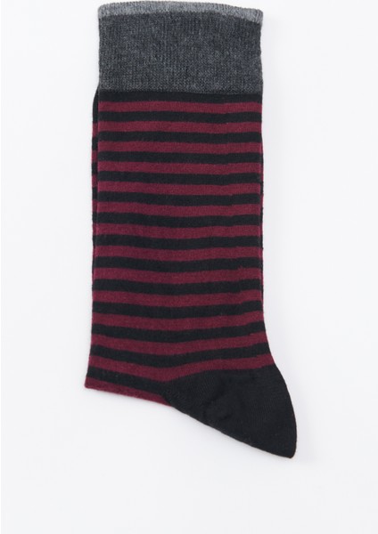ALTINYILDIZ CLASSICS Erkek Siyah-bordo Tekli Bambulu Soket Çorap modelleri