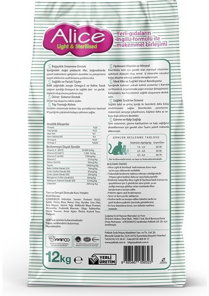 Light & Sterilised Super Premium Kısırlaştırılmış Kedi Maması Somonlu Karidesli 2X12 kg