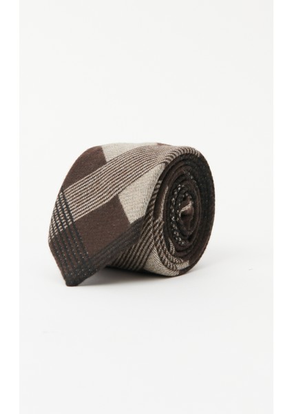 ALTINYILDIZ CLASSICS Erkek Kahverengi-bej Yünlü Klasik Kravat