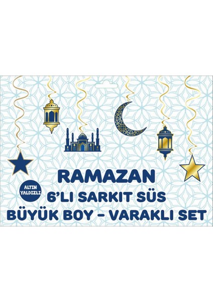 Süs Sarkıt Ramazan Figür Büyük Varaklı Pk:6 Lı Set