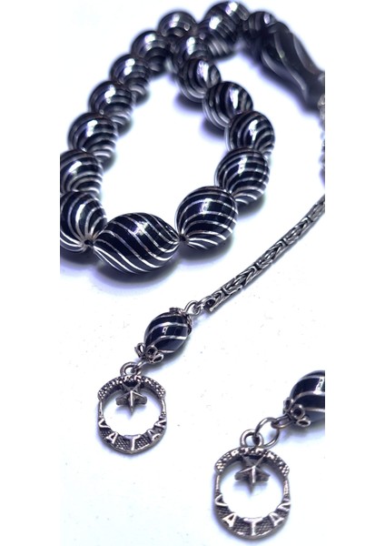 Oltu Tesbih Çeşni İşlemeli Gümüş Püsküllü fiyatları