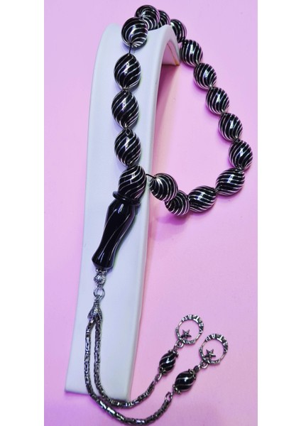 Oltu Tesbih Çeşni İşlemeli Gümüş Püsküllü modelleri