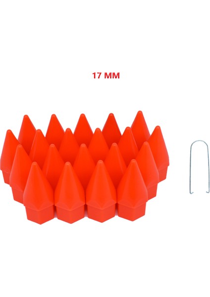 Bijon Kapağı Sivri 17 mm Turuncu 20 Li Set modelleri