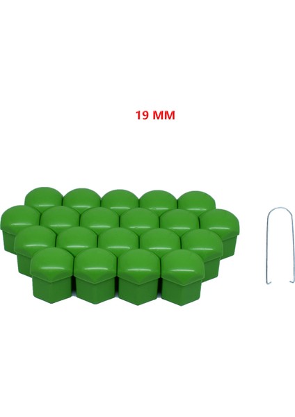 Bijon Kapağı Düz 19 mm Yeşil 20 Li Set modelleri