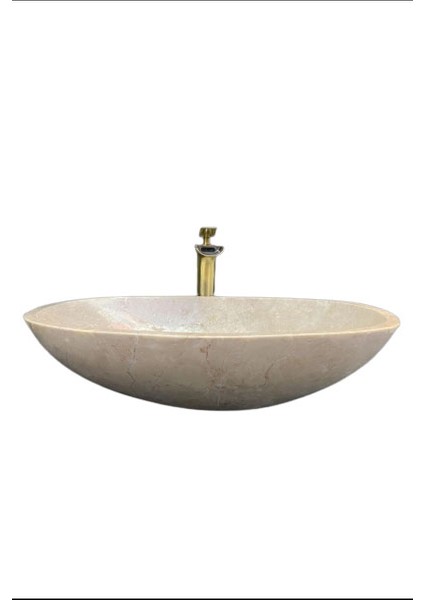 Bej Mermer Kayık Lavabo