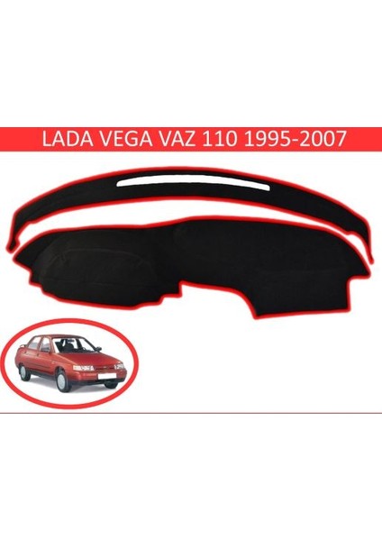 1975-2003 Modellerine Uygun Lada Vega Torpido Koruma Halısı Siyah Kenar Renk Kırmızı