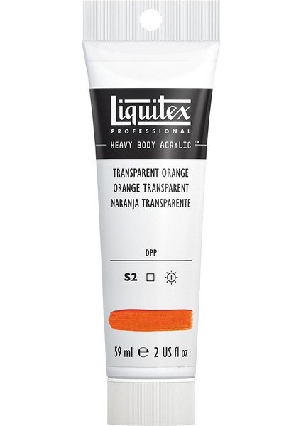 Professional Heavy Body Akrilik Boya 59ML Transparent Orange 035 S2