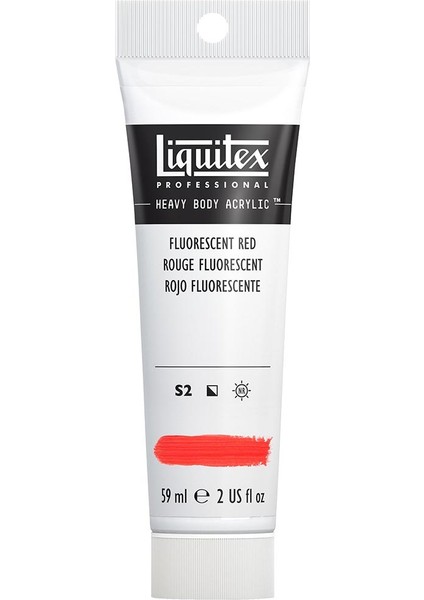 Professional Heavy Body Akrilik Boya 59ML Fluorescent Red 983 S2