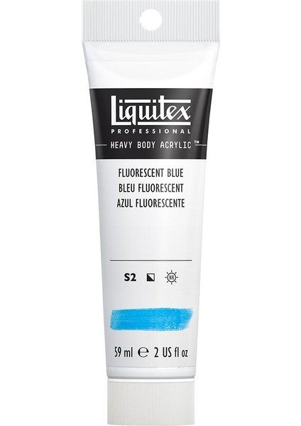 Professional Heavy Body Akrilik Boya 59ML Fluorescent Blue 984 S2