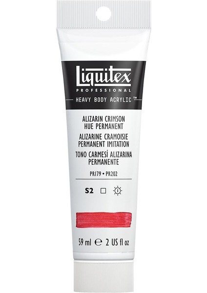 Professional Heavy Body Akrilik Boya 59ML Kalıcı Alizarin Crimson Hue 116 S2