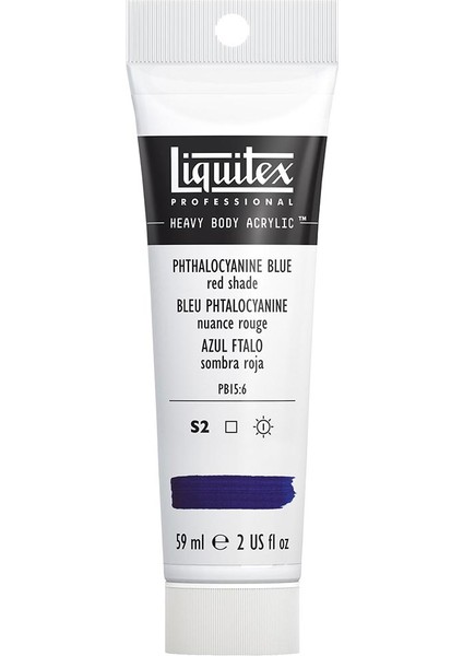 Professional Heavy Body Akrilik Boya 59ML Ftalosiyanin Mavi Kırmızı Gölge 314 S2