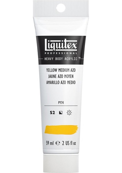 Professional Heavy Body Akrilik Boya 59ML Sarı Medium Azo 412 S2