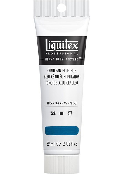 Professional Heavy Body Akrilik Boya 59ML Cerulean Blue Hue 470 S2