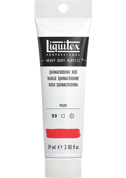 Professional Heavy Body Akrilik Boya 59ML Quinacridone Red 112 S3