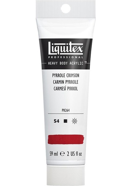Professional Heavy Body Akrilik Boya 59ML Pyrole Crimson 326 S4