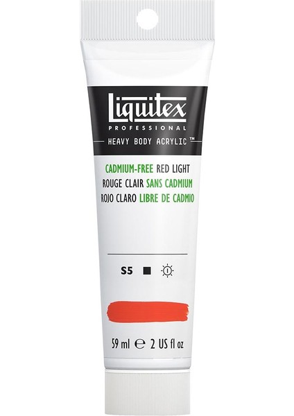 Professional Heavy Body Akrilik Boya 59ML Kadmiyumsuz Red Light 893 S5