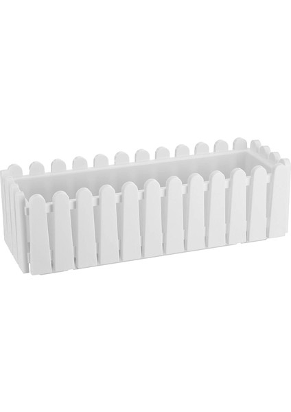 IB02 Istanbul Balkon Saksı Drenaj Aparatlı 53,5cm, 9 Litre Beyaz