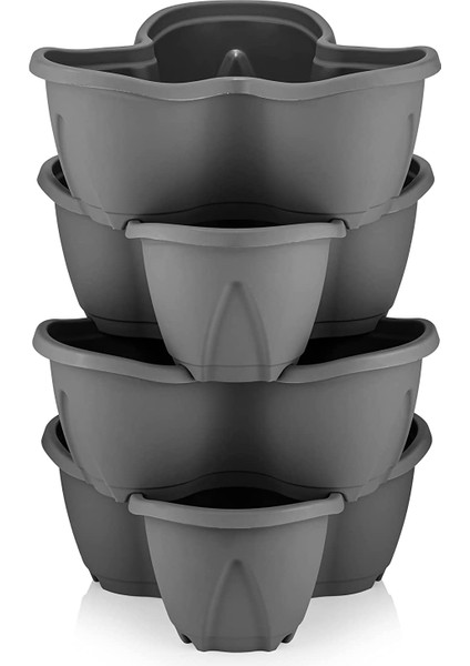 Pks3 Pamukkale Saksı 62,2 Cm, 12,5 Litre Dekoratif Saksı Antrasit