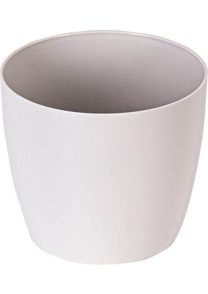 YK04 Yakut Saksı No:4 Drenaj Aparatı ile Birlikte, Kirli Beyaz, 21.8cm, 7.4 Litre