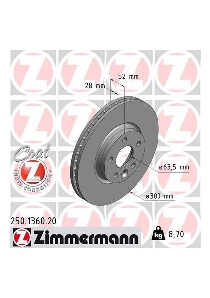 n Volvo S60 S80 V60 V70 XC70 Ön Fren Disk Takımı 16 Inç 31341382