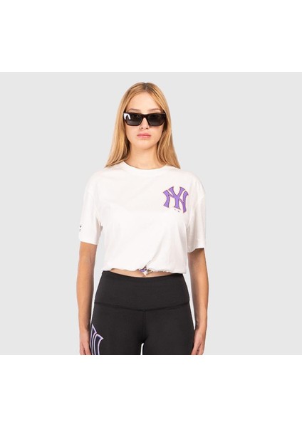 New York Yankees Kadın Kısa Crop T-Shirt