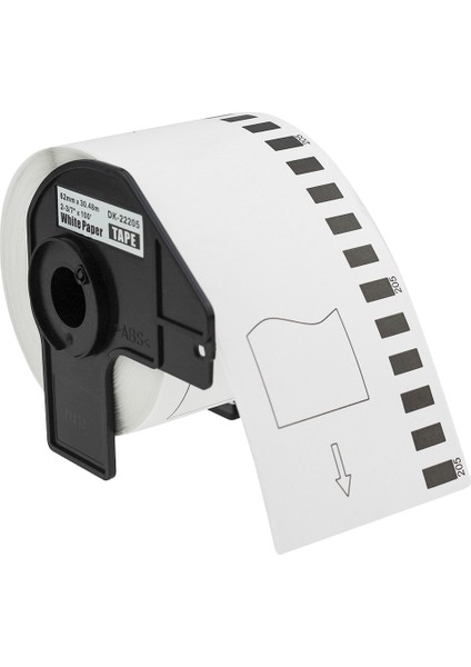 Brother QL-600B DK-22205 62MM Sürekli Form Termal Etiket, 30 Metre (Muadil)