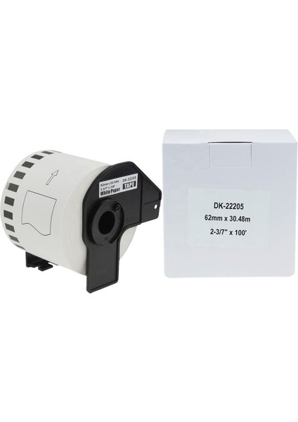 Brother QL-600B DK-22205 62MM Sürekli Form Termal Etiket, 30 Metre (Muadil)