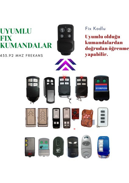 Rollıng ( Bft,nıce,hıland, Faac Vb. ) Olabilen Akıllı Kumanda fırsatları