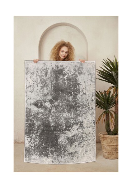 Dekoratif Özel Tasarım Pamuklu Dokuma Taban Yumuşak Dokulu Halı Siyah 80 x 120 cm modelleri