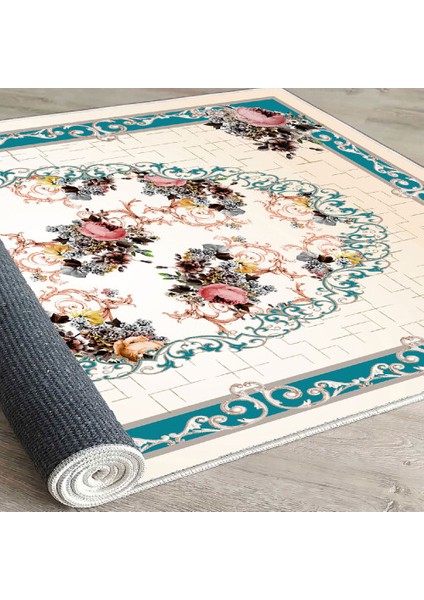 Dekoratif Özel Tasarım Şönil Dokuma Taban Yumuşak Dokulu Halı Renkli 80 x 120 cm fırsatları