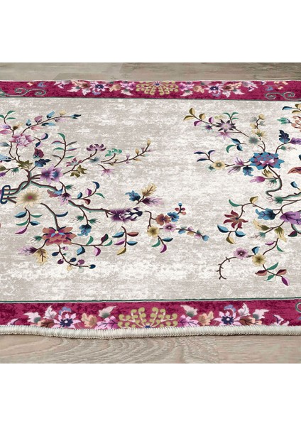 Dekoratif Özel Tasarım Pamuklu Dokuma Taban Yumuşak Dokulu Halı Bej 80 x 120 cm fırsatları