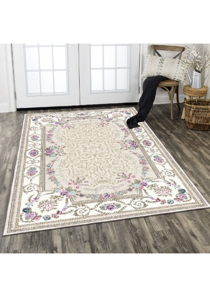 Dekoratif Özel Tasarım Pamuklu Dokuma Taban Yumuşak Dokulu Halı Bej 80 x 150 cm modelleri