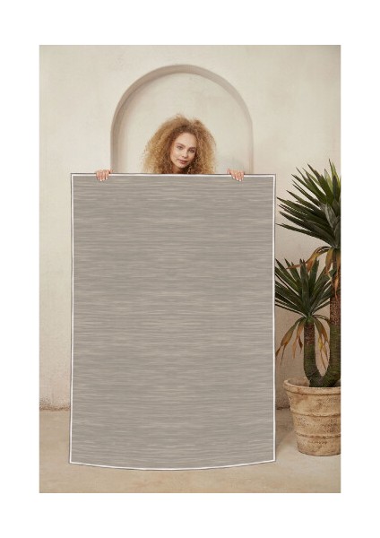 Dekoratif Özel Tasarım Pamuklu Dokuma Taban Yumuşak Dokulu Halı Vizon 80 x 150 cm fırsatları