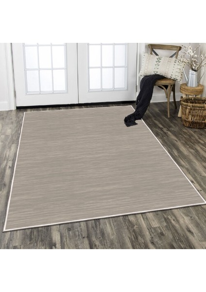 Dekoratif Özel Tasarım Pamuklu Dokuma Taban Yumuşak Dokulu Halı Vizon 80 x 150 cm indirimleri